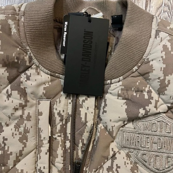 Harley Davidson Quilted Park Jacket Woven Camo 97400-24VM/002L Mens Size XL - Picture 6 of 8